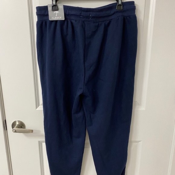 Surf & Swim Co. Fleece Elastic Waist Drawstring Jogger Pants. Dark Navy. Large - Picture 3 of 7